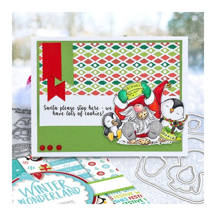 (PD8187)Polkadoodles Gnome for Christmas Clear Stamps