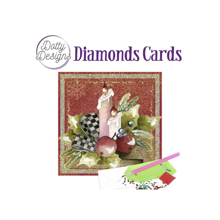(DDDC1063)Dotty Designs Diamond Cards - Christmas Candles