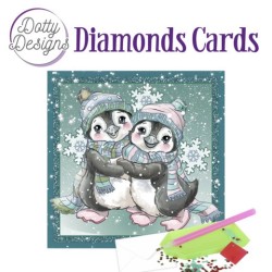 (DDDC1065)Dotty Designs Diamond Cards - Penguins in the Snow