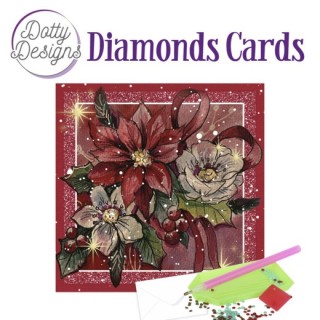 (DDDC1069)Dotty Designs Diamond Cards - Poinsetta Square