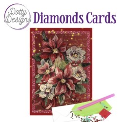 (DDDC1070)Dotty Designs Diamond Cards - Poinsetta Rectangle
