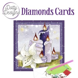 (DDDC1071)Dotty Designs Diamond Cards - Purple Candles