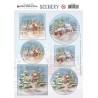 (CDS10057)Scenery - Yvonne Creations - Aquarella - Winter House