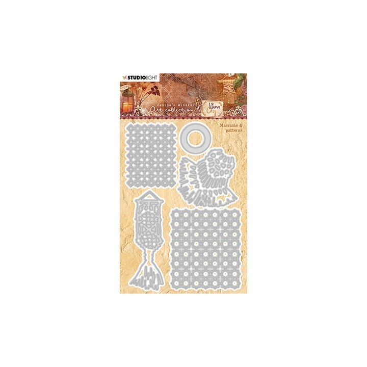 (JMA-WAC-CD91)Studio Light JMA Cutting Die Macramé & patterns Warm & Cozy nr.91