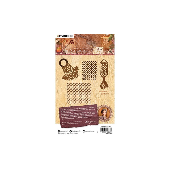 (JMA-WAC-CD91)Studio Light JMA Cutting Die Macramé & patterns Warm & Cozy nr.91