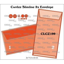 (CLCZ199)Crealies Cardzz dies Slimline 2x Envelop