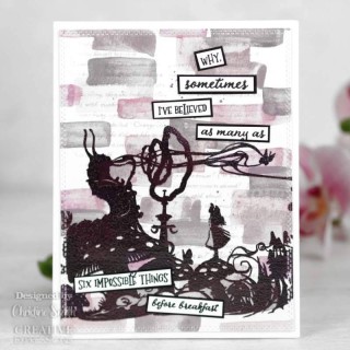 (CEC973)Creative Expressions Clear stamp set A6 Greetings from Wonderland