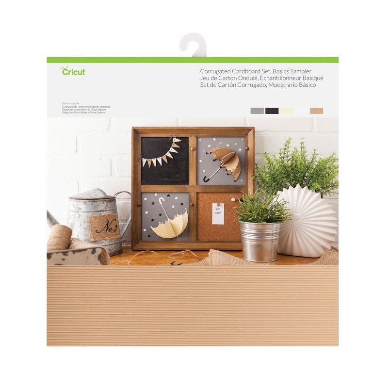 (2004068)Cricut Corrugated Cardboard 12x12 Inch Basics Sampler