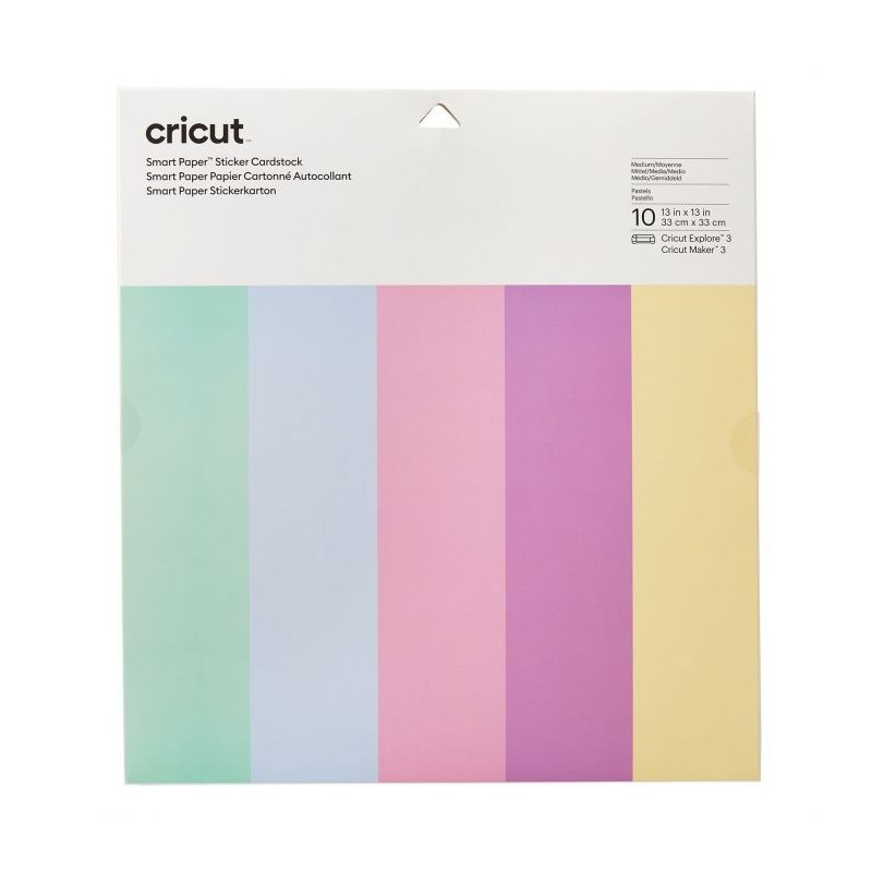 (2008320)Cricut Smart Sticker Cardstock 33x33cm Pastels (10pcs)