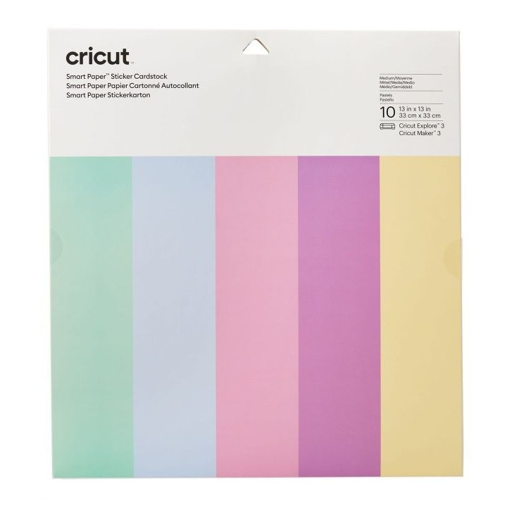 (2008320)Cricut Smart Sticker Cardstock 33x33cm Pastels (10pcs)