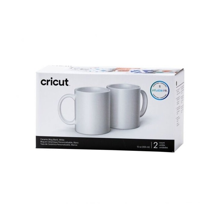 (2007821)Cricut Ceramic Mug White 350ml (2pcs)