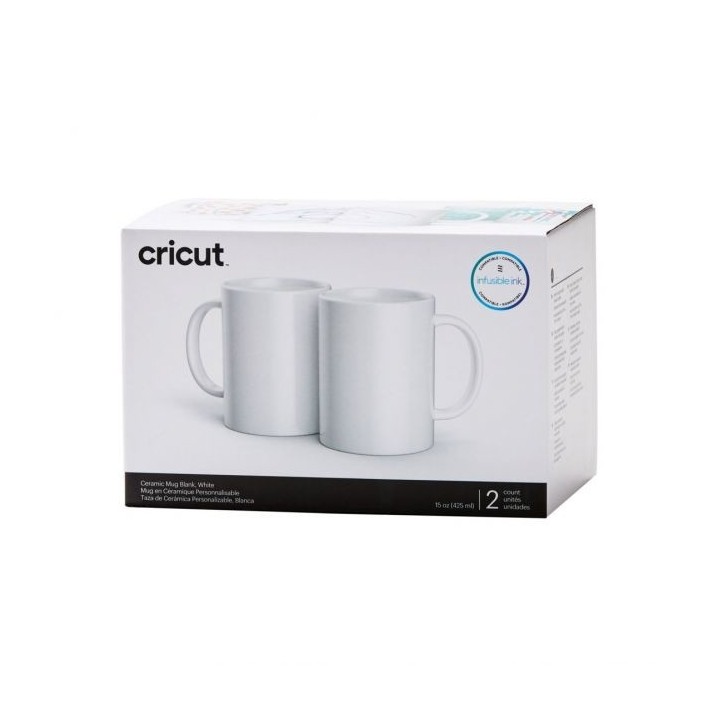 (2007823)Cricut Ceramic Mug White 440ml (2pcs)