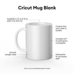 (2008942)Cricut Ceramic Mug White 350ml (6pcs)