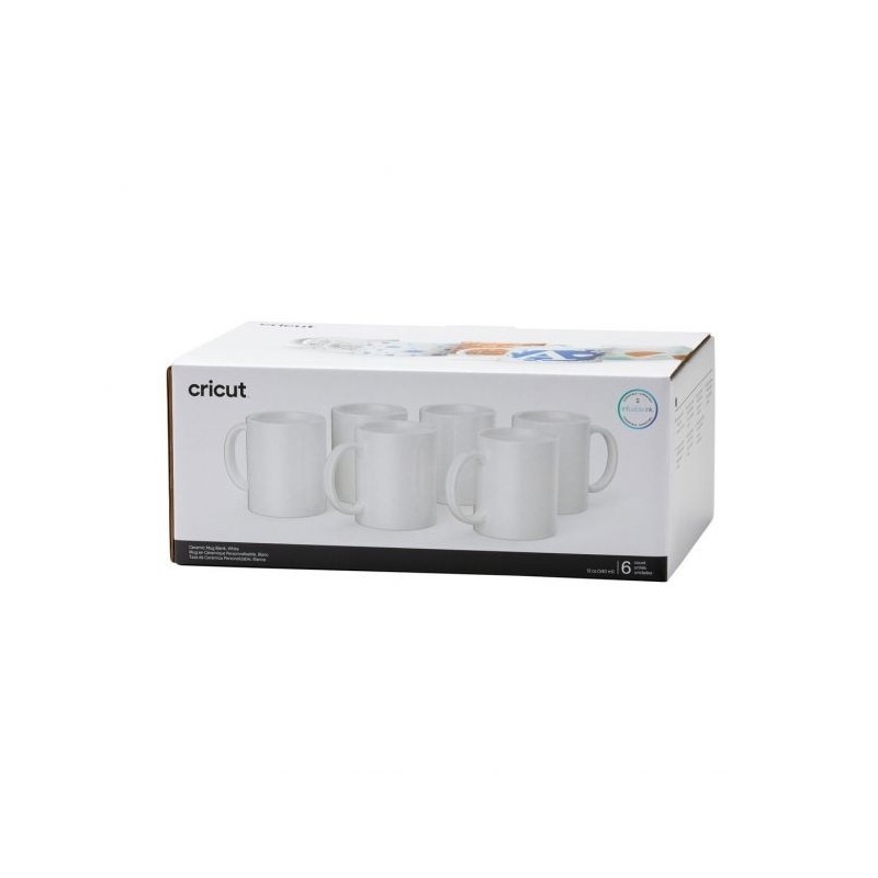 (2008942)Cricut Ceramic Mug White 350ml (6pcs)