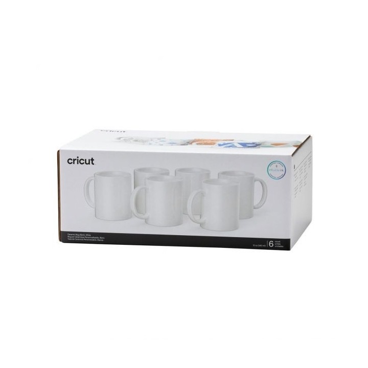 (2008942)Cricut Ceramic Mug White 350ml (6pcs)