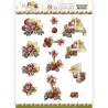 (SB10589)3D Push Out - Precious Marieke - Flowers and Fruits - Flowers and Apples
