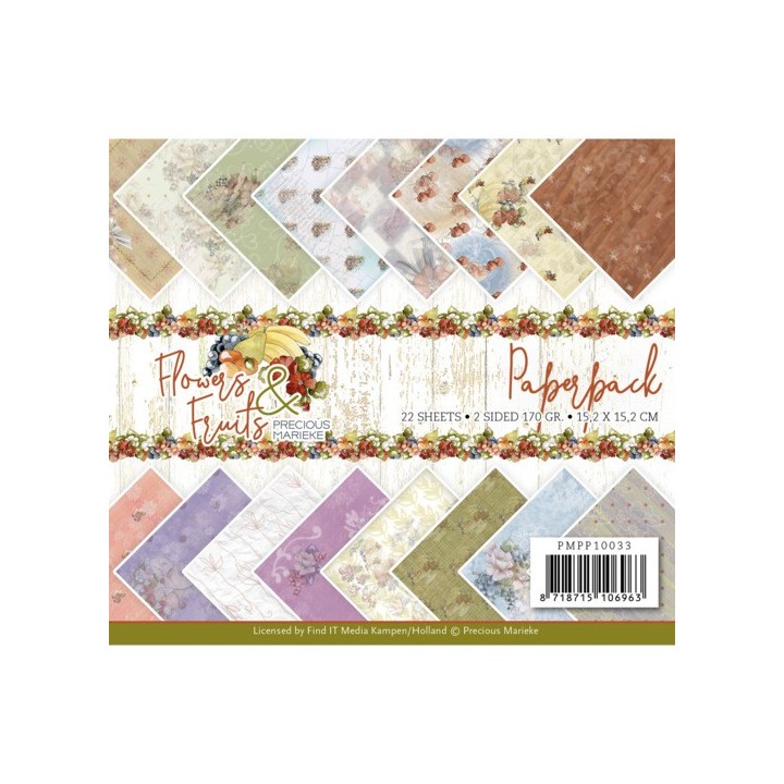 (PMPP10033)Paperpack - Precious Marieke - Flowers and Fruits