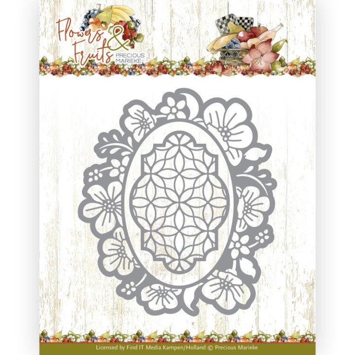 (PM10217)Dies - Precious Marieke - Flowers and Fruits - Fruit Blossom Oval