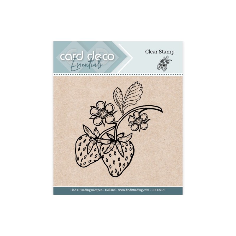 (CDECS076)Card Deco Essentials - Clear Stamps - Strawberry