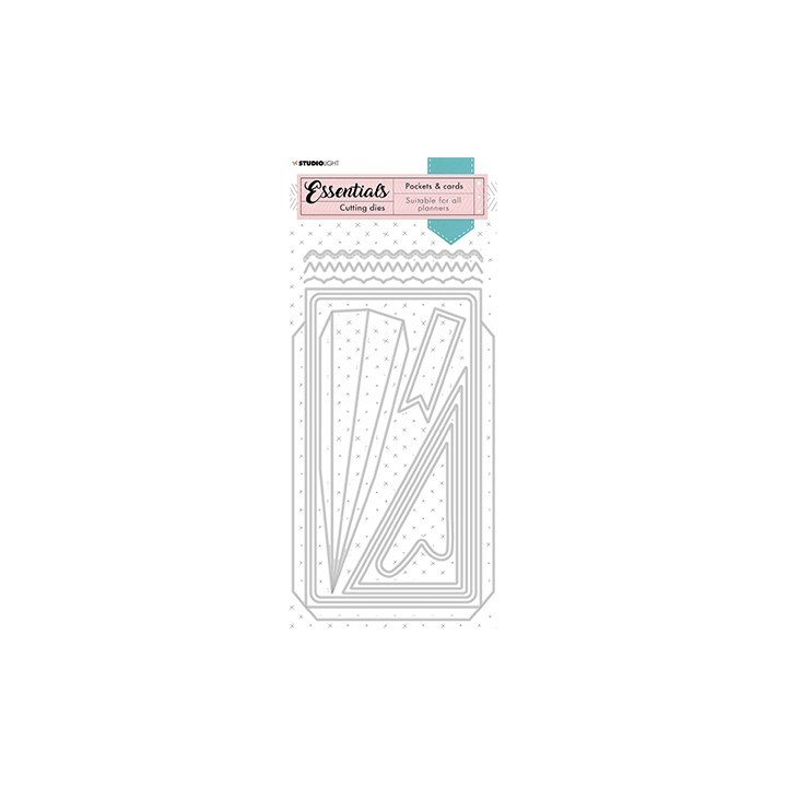 (SL-PES-CD111)Studio Light SL Cutting Die Pocket and label heart Planner Essentials nr.111