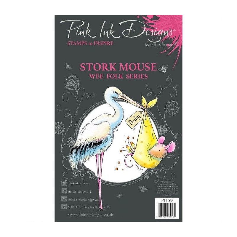 (PI159)Pink Ink Designs set Stork mouse