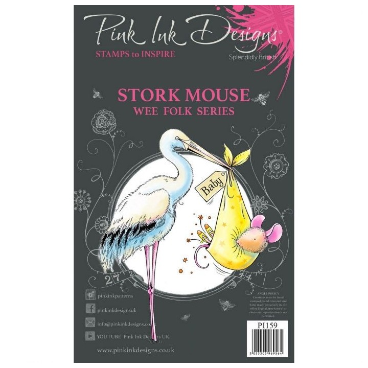 (PI159)Pink Ink Designs set Stork mouse