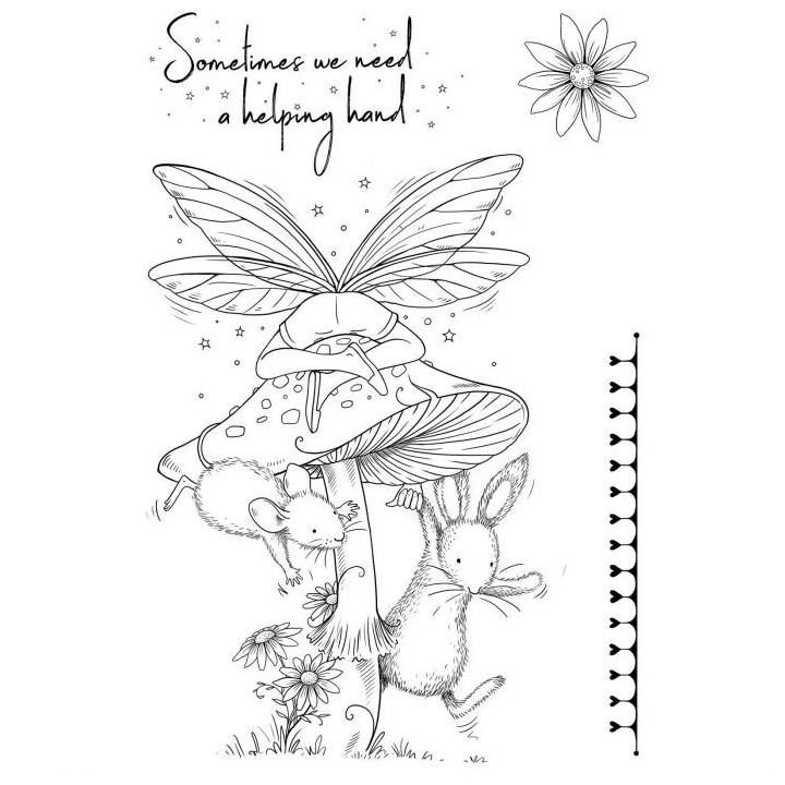 (PI162)Pink Ink Designs Wee folk clear stamp set Oops a Daisy