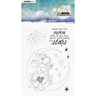 (SL-MFL-TAMP132)Studio light  SL Clear Stamp Shoot for the Moon Moon Flower Collection nr.132