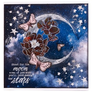 (SL-MFL-TAMP132)Studio light  SL Clear Stamp Shoot for the Moon Moon Flower Collection nr.132