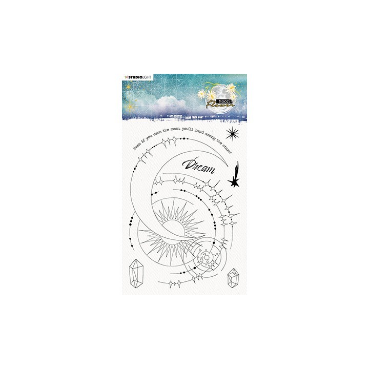 (SL-MFL-TAMP136)Studio Light SL Clear Stamp Dream Moon Flower Collection nr.136