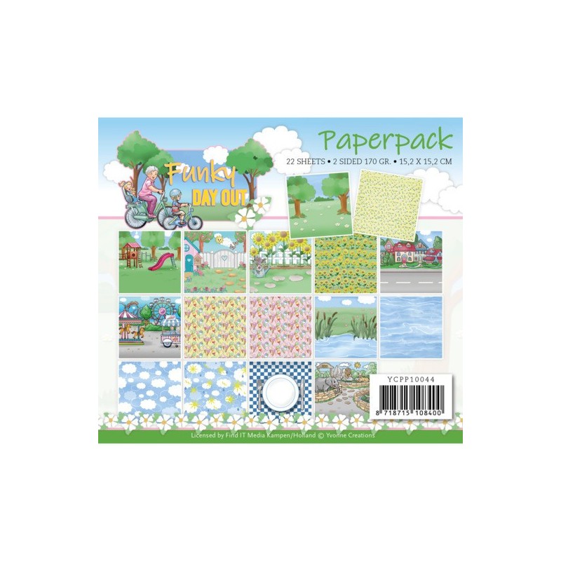 (YCPP10044)Paperpack - Yvonne Creations - Funky Day Out
