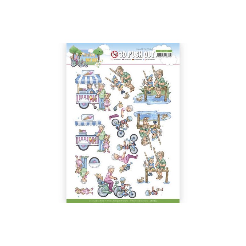 (SB10615)3D Push Out - Yvonne Creations - Funky Day Out - Activity