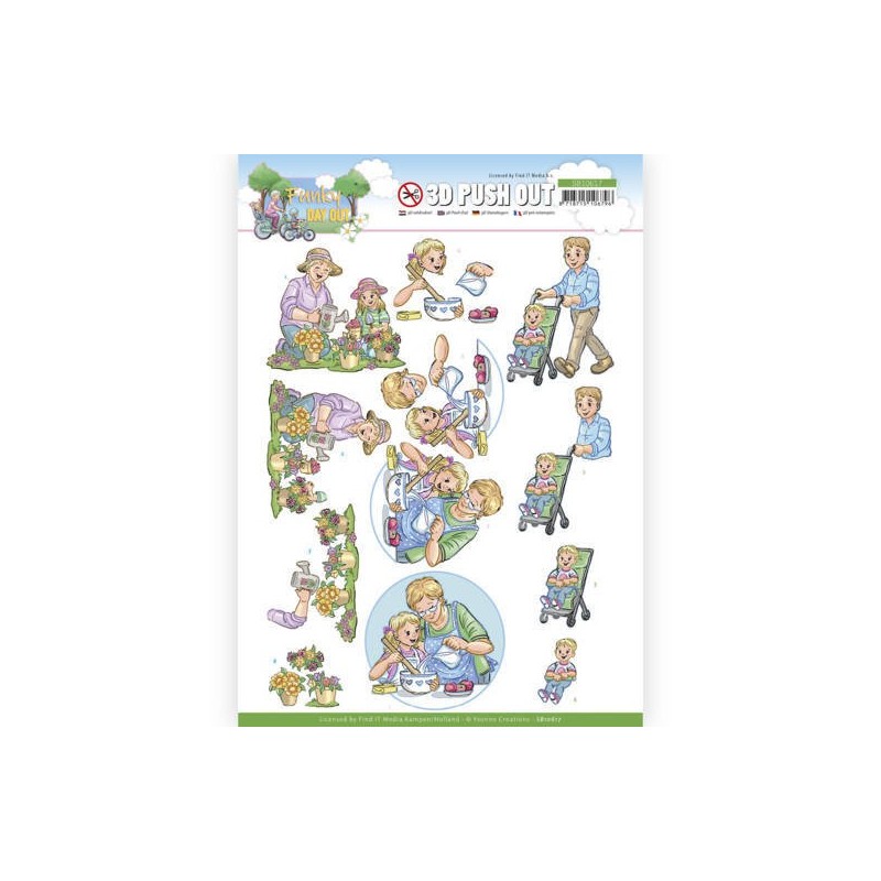 (SB10617)3D Push Out - Yvonne Creations - Funky Day Out - Garden
