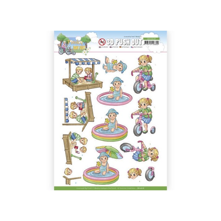 (SB10618)3D Push Out - Yvonne Creations - Funky Day Out - Playground
