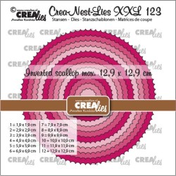 (CLNestXXL123)Crealies Crea-nest-dies XXL Circles with inverted scallop