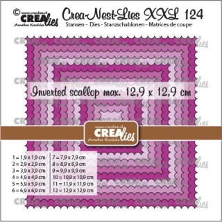 (CLNestXXL124)Crealies Crea-nest-dies XXL Squares with inverted scallop