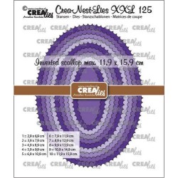(CLNestXXL125)Crealies Crea-nest-dies XXL Ovals with inverted scallop