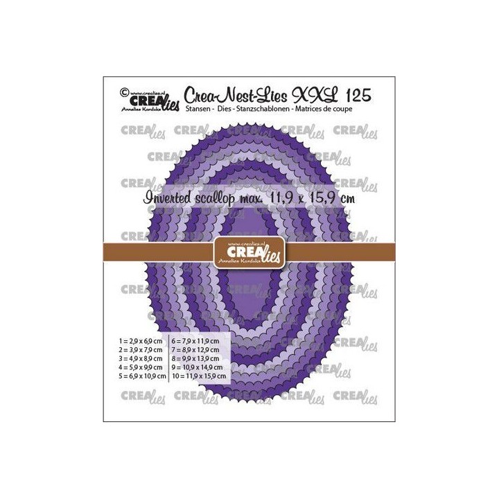 (CLNestXXL125)Crealies Crea-nest-dies XXL Ovals with inverted scallop