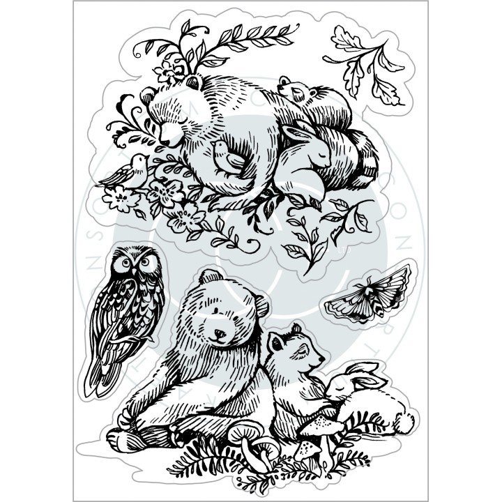 (CCSTMP074)Craft Consortium In The Forest Clear Stamps Friendship