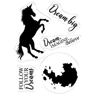 (CC-STP-STEN-FOYD)Crafter's Companion Silhouette Follow Your Dreams Stamp & Stencil