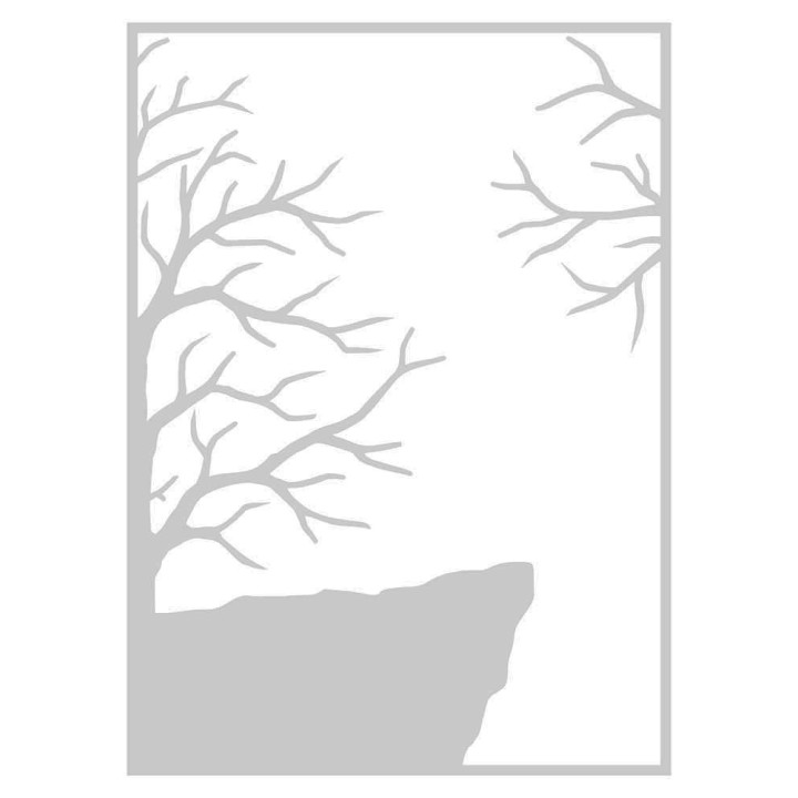 (CC-STP-STEN-FOYD)Crafter's Companion Silhouette Follow Your Dreams Stamp & Stencil