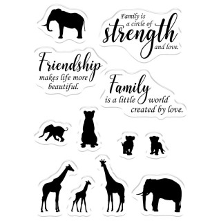 (CC-STP-STEN-STAL)Crafter's Companion Silhouette Strength and Love Stamp & Stencil