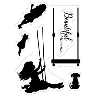 (CC-STP-STEN-BEAM)Crafter's Companion Silhouette Beautiful Moments Stamp & Stencil