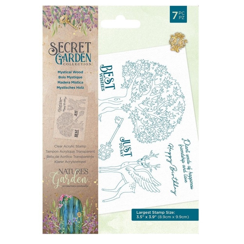(NG-SG-ST-MYWO)Crafter's Companion Secret Garden Collection Clear Stamps Mystical Wood