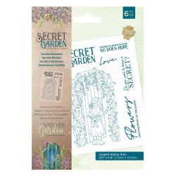 (NG-SG-ST-SERE)Crafter's Companion Secret Garden Collection Clear Stamps Secrets Revealed