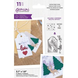 (GEM-STD-WINFS)Gemini Winter Forest Scene Stamp & Die