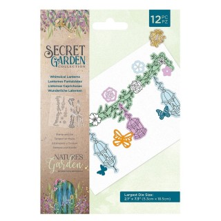 (NG-SG-STD-WHLA)Crafter's Companion Secret Garden Collection Stamp & Die Whimsical Lanterns