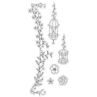 (NG-SG-STD-WHLA)Crafter's Companion Secret Garden Collection Stamp & Die Whimsical Lanterns