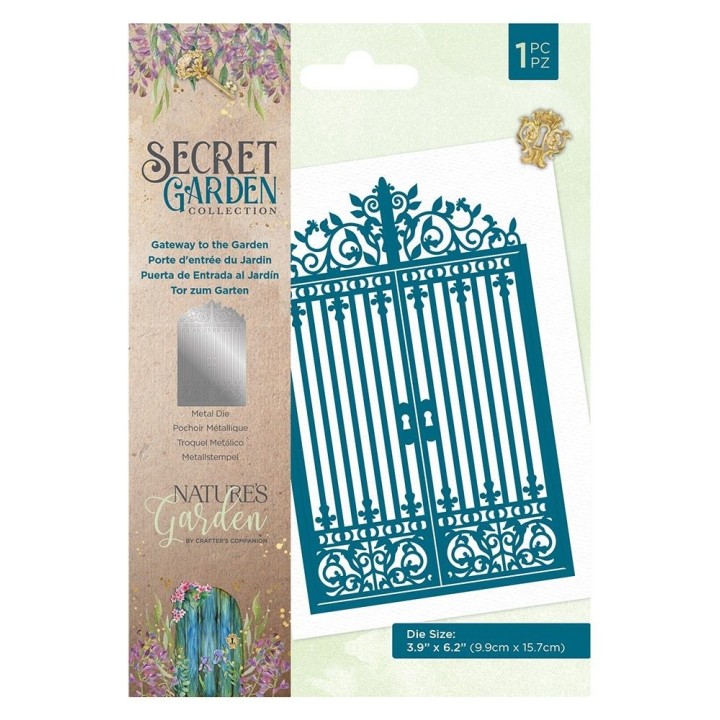 (NG-SG-MD-GTTG)Crafter's Companion Secret Garden Collection Metal Die Gateway to the Garden
