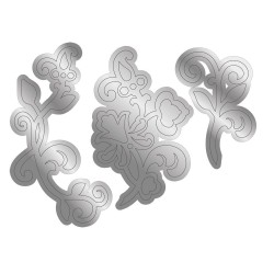 (PT-MD-FOSW)Crafter's Companion Positive Thoughts Metal Die Foliage Swirls